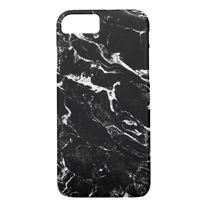 Black and white modern marble pattern iPhone 7 case