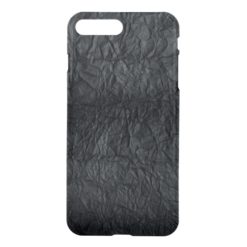 Black crumpled paper textures iPhone 7 plus case