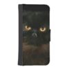 Black persian cat face wallet phone case for iPhone SE/5/5s