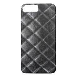 Black stitched leather bag quilted cc caviar iPhone 7 plus case