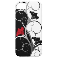 Black/White Flowers iPhone 5/5S Case