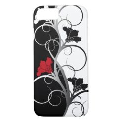 Black/White Flowers iPhone case