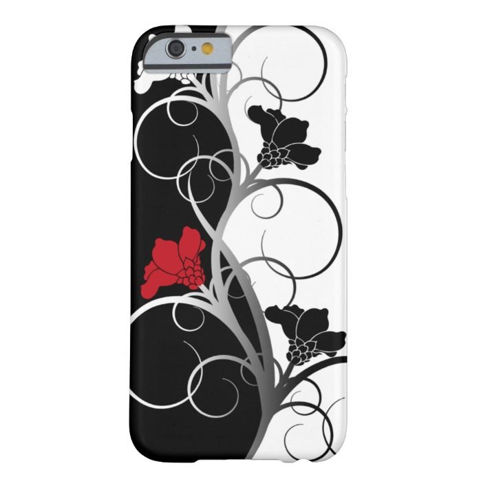 Black/White Flowers iPhone case