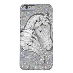 Bling Diamond Horse Silhouette Barely There iPhone 6 Case