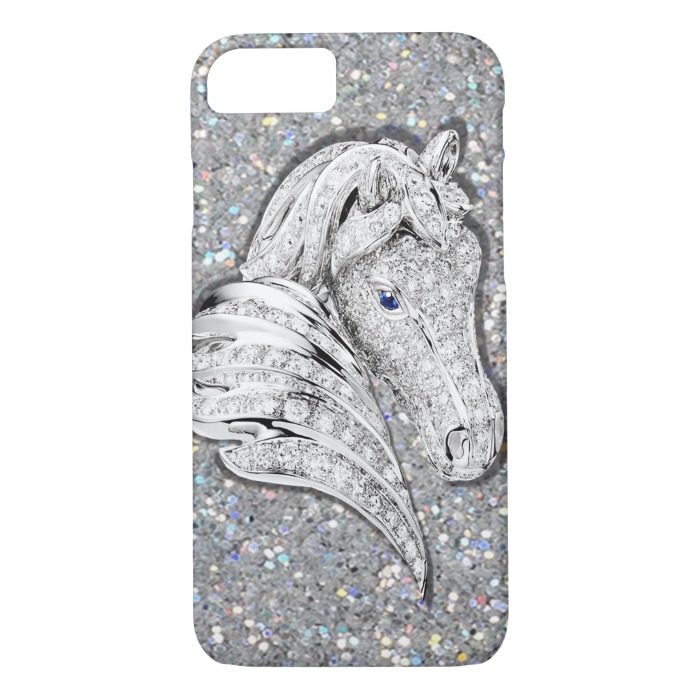 Bling Diamond Horse Silhouette iPhone 7 Case