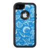 Blue Beach Pattern OtterBox Defender iPhone Case