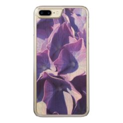 Blue Hydrangea Flowers Close Up Photo Carved iPhone 7 Plus Case