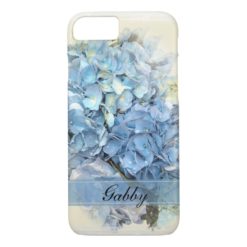 Blue Hydrangea Flowers iPhone 7 Case