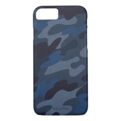 Blue Navy Camo Pattern iPhone 7 Case