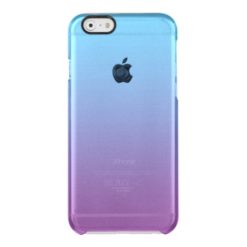 Blue & Purple Ombre Clear iPhone 6/6S Case