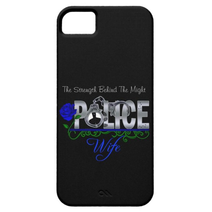 Blue Rose POLICE WIFE iPhone 5 Case