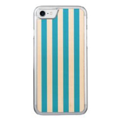 Blue Vertical Stripes Carved iPhone 7 Case
