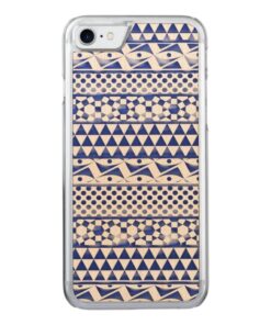 Blue Watercolor Abstract Aztec Tribal Print Pattrn Carved iPhone 7 Case
