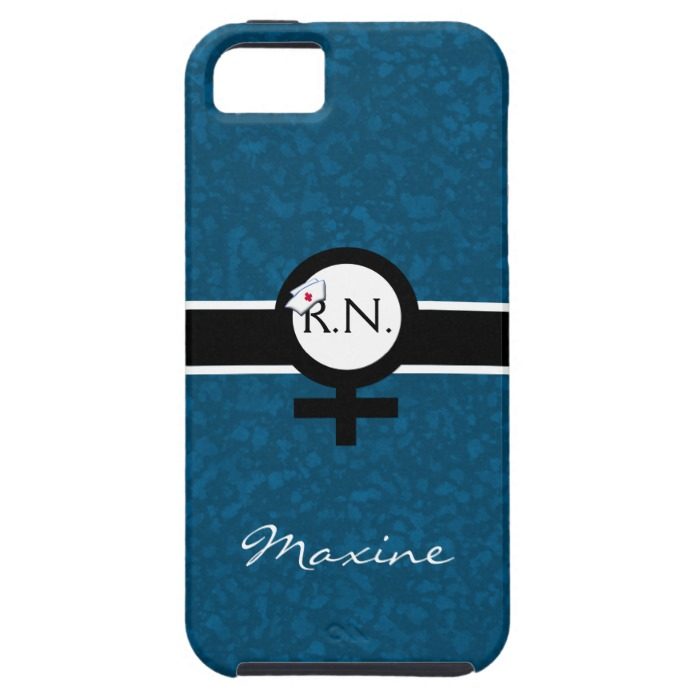 Blue/Black/White+Female Sign+Nurse Name+Nurse Cap iPhone SE/5/5s Case