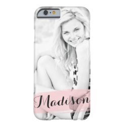 Blush Pink Watercolor Custom Photo Personalized Barely There iPhone 6 Case