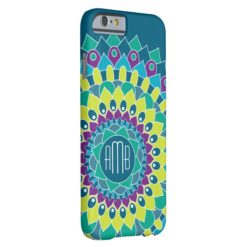 Bohemian Flower with Monograms Barely There iPhone 6 Case