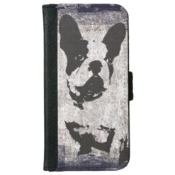 Boston Terrier in Black and White Wallet Phone Case For iPhone 6/6s