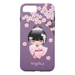 Bride Kokeshi Doll - Cute Oriental Geisha Girl iPhone 7 Plus Case