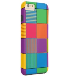Brightly Colored Squares Stripes iPhone 6/6s Plus Tough iPhone 6 Plus Case