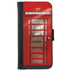 British London City Red Phone Booth iPhone 6/6s Wallet Case