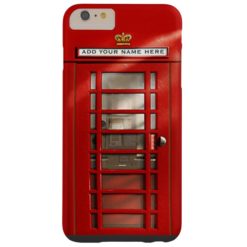 British Red Telephone Box Personalized Barely There iPhone 6 Plus Case