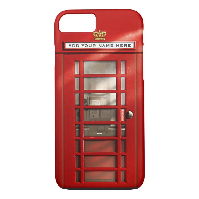 British Red Telephone Box Personalized iPhone 7 iPhone 7 Case