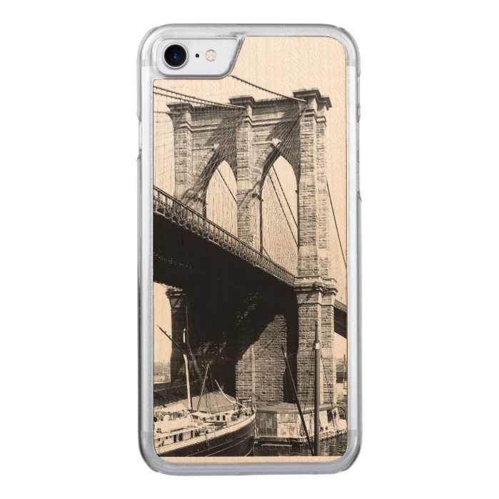 Brooklyn Bridge Ferry Boats 1896 Carved iPhone 7 Case