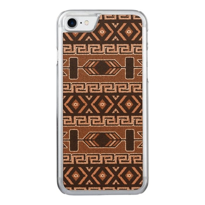 Brown And Black Aztec Pattern Southwest Phone Carved iPhone 7 Case