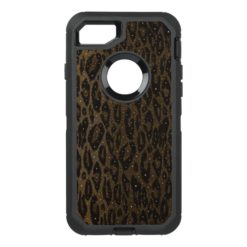 Brown Black Cheetah Stars OtterBox Defender iPhone 7 Case