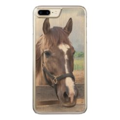Brown Horse with Halter Carved iPhone 7 Plus Case