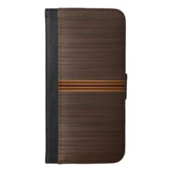 Brown Lines Pattern Leather Textured iPhone 6 Case