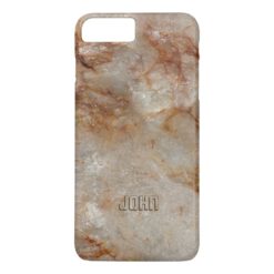 Brown Tones Marble Stone Pattern iPhone 7 Plus Case
