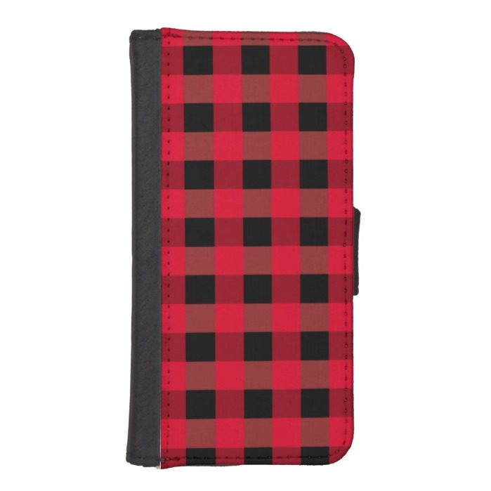 Buffalo check iPhone SE/5/5s wallet case