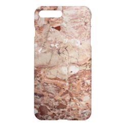 Burgundy Crimson Stoney Pebble Marble finish iPhone 7 Plus Case