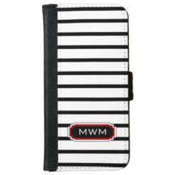 CHIC IPHONE6 WALLET CASE_BLACK/WHITE/16 RED