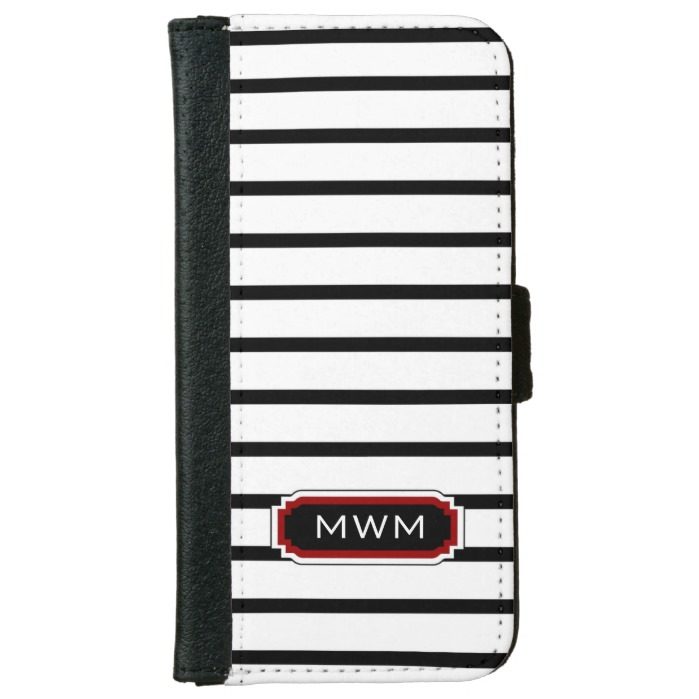CHIC IPHONE6 WALLET CASE_BLACK/WHITE/16 RED