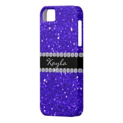 CUTE IPHONE 5 CASE BLING ROYAL BLUE