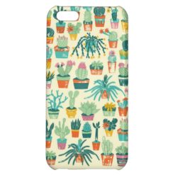 Cactus Pattern Fabric Apple iPhone 5C Case