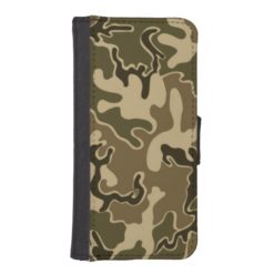 Camo Green pattern iPhone "5 5s" Wallet case