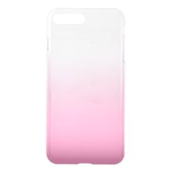 Candy Pink Gradient Ombre Clear iPhone 7 Plus Case