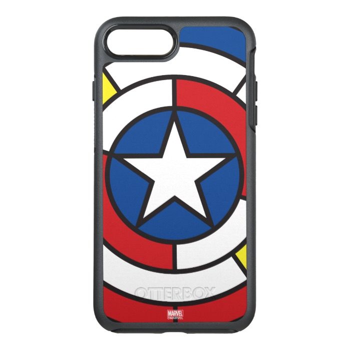 Captain America De Stijl Abstract Shield OtterBox Symmetry iPhone 7 Plus Case