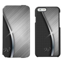 Carbon Fiber & Brushed Metal 4 iPhone 6/6s Wallet Case