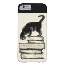 Cat on Books Barely There iPhone 6 Case