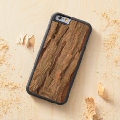 Cedar tree bark texture Carved cherry iPhone 6 bumper case