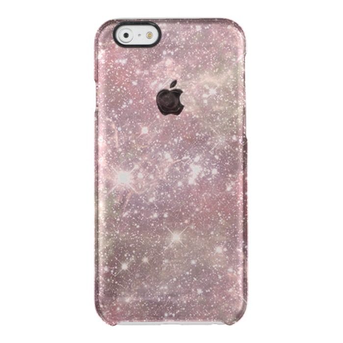 Celestial Pink Stars Clear Transparent Clear iPhone 6/6S Case