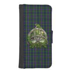 Celtic Trinity Knot And Clan Murray Tartan Wallet Phone Case For iPhone SE/5/5s
