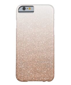 Champagne Rose Gold Faux Glitter Ombre Barely There iPhone 6 Case