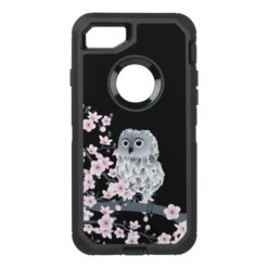 Cherry Blossoms Owl Cute Animal Girly OtterBox Defender iPhone 7 Case