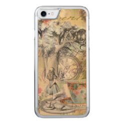 Cheshire Cat Alice in Wonderland Carved iPhone 7 Case