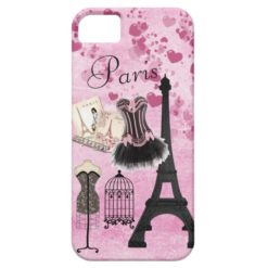 Chic Girly Pink Paris Fashion iPhone SE/5/5s Case